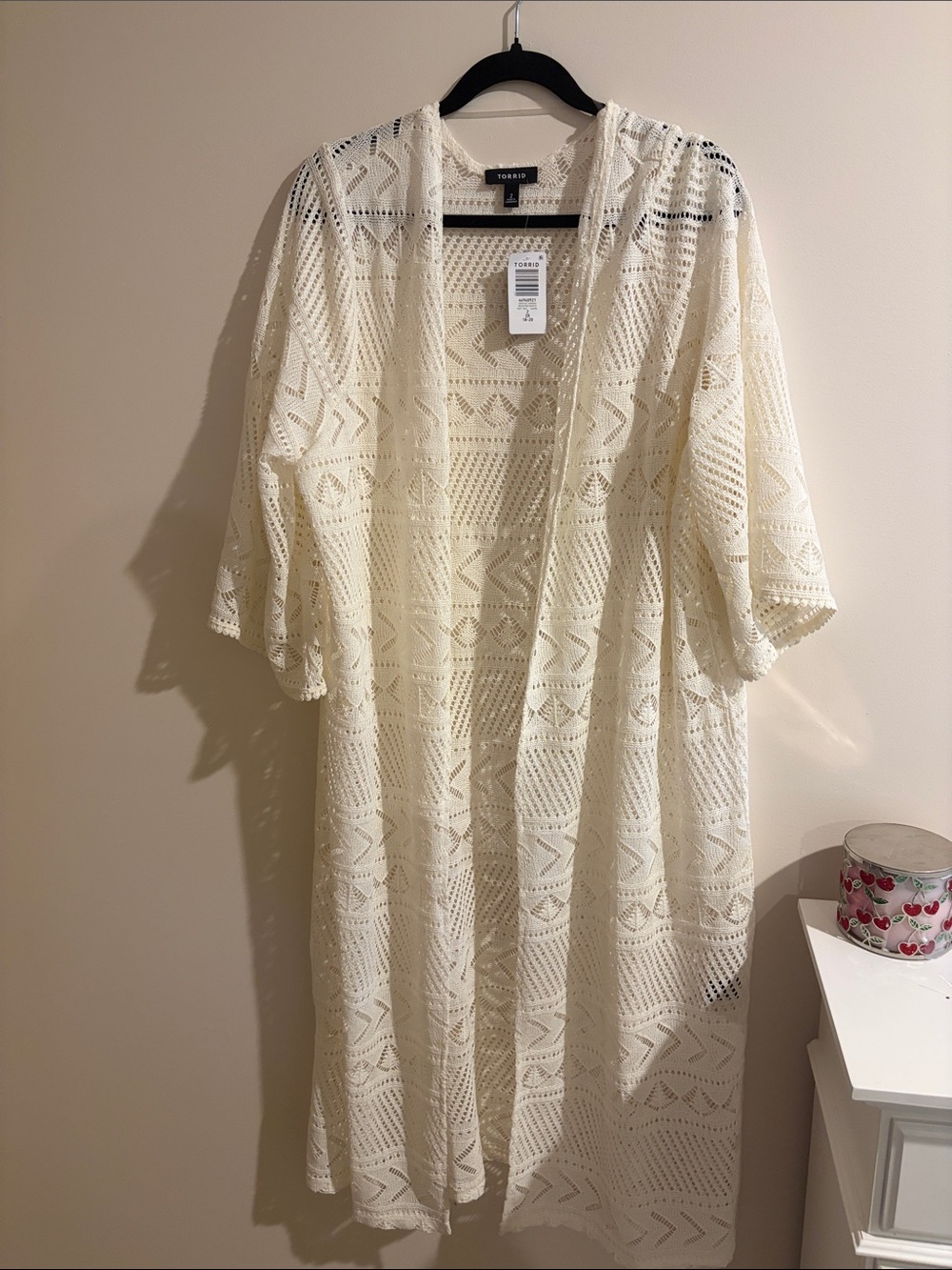 Crochet Kimono in cream colour